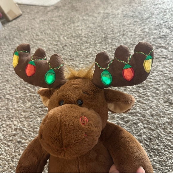 Build-A-Bear Brown Light up Moose with Colorful Antlers - Picture 7 of 12